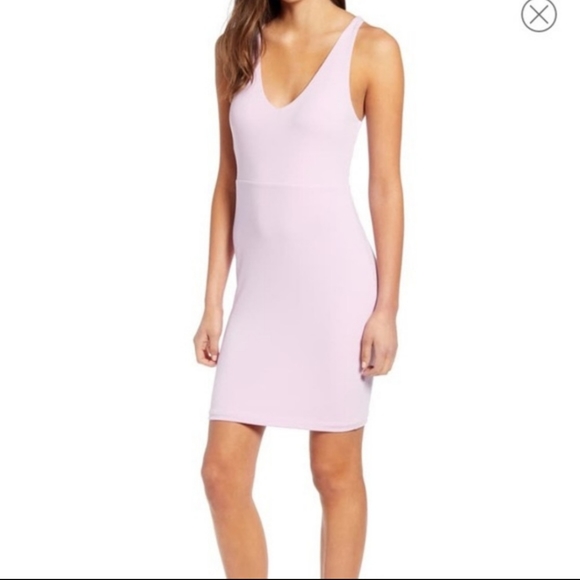 Leith Dresses & Skirts - Leith Lavender Body Con V Neck Dress